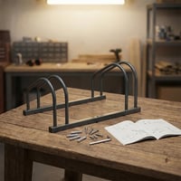 Relaxdays Stojan na bicykle na podlahu a stenu, 3 bicykle, šírka plášťa 65 mm, do garáže, oceľ, antracitová 6