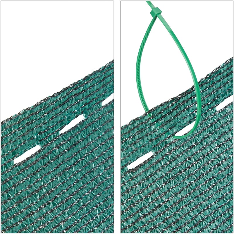 Relaxdays kerítéstakaró zöld HDPE UV-álló szélfogó panelkerítéshez - 2,0 x 10 Meter