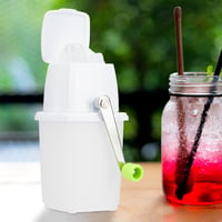Relaxdays ružna drobilica leda s ručicom, barski dodatak, bez struje, nehrđajući čelik, bijelo-zelena 2