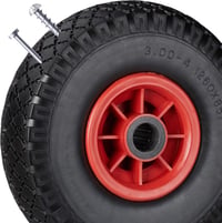 Relaxdays Kézikocsi Pókerék Szett 2db Tömör Gumi 260x85mm 80kg - Black-Red 6