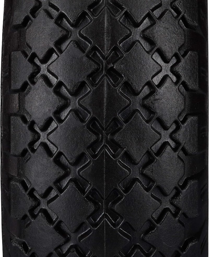 Relaxdays Kézikocsi Pókerék Szett 2db Tömör Gumi 260x85mm 80kg - Black-Red