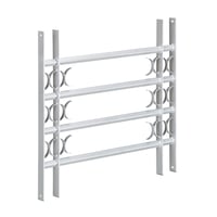 Relaxdays izvlačna rešetka za prozore protiv provale, čelik, 600 x 700-1050 mm, vanjska sigurnosna rešetka, siva 1