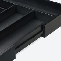 Organizator extensibil pentru tacâmuri Relaxdays, bambus, 5 x 33,5-49,5 x 44,5 cm, 7-9 compartimente, organizator pentru sertar, negru 9