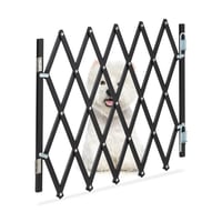 Barieră de siguranță extensibilă pentru câini Relaxdays, până la 96 cm, înălțime 48,5-60 cm, grilaj de siguranță din bambus pentru scări și uși, negru 1