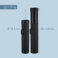 Relaxdays kihúzható posztertartó cső, 80-135 cm, Ø 18,5 cm, A0 méretig, rajzok és poszterek szállításához, fekete 2
