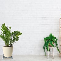 Suport mobil extensibil pentru plante Relaxdays, 44x44-70x70 cm, pentru interior și exterior, gri/argintiu 2
