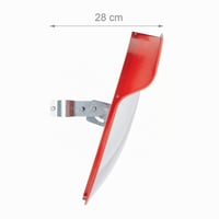 Oglindă rutieră convexă Relaxdays 60 cm, incasabilă, rezistentă la intemperii, oglindă de siguranță pentru interior și exterior cu suport, roșie 5