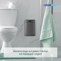 Relaxdays kuhinjska kanta za smeće 5 L, viseći spremnik za biootpad, unutarnja posuda, ljepljive trake, za vješanje na vrata 7