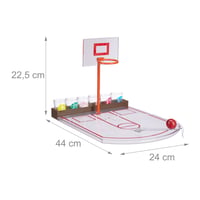 Relaxdays Alkoholová spoločenská hra s basketbalovým košom, 6 pohárikov na shoty, kôš a loptička, na párty, 22,5 x 24 x 44 cm, priehľadná 4