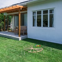 Relaxdays Kroketová súprava, 6 hráčov, pre deti a dospelých, s taškou, drevenými paličkami, viacfarebná, kompletná súprava 2