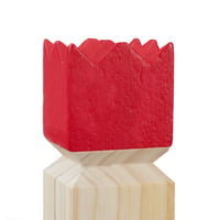 Relaxdays Kubb vikingská hra z borovicového dreva, červený kráľ, veľká veľkosť, s taškou, záhradná spoločenská hra 9
