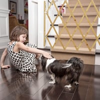 Relaxdays Kutyakapu Ajtóra és Lépcsőhöz, Teleszkópos Biztonsági Kapu 116,5 cm-ig 2