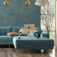 Relaxdays stolík na notebook na pohovku, skladací, s držiakom na tablet, držiakom na pohár, podnos do postele, 26 x 63 x 40 cm, prírodná/biela 5