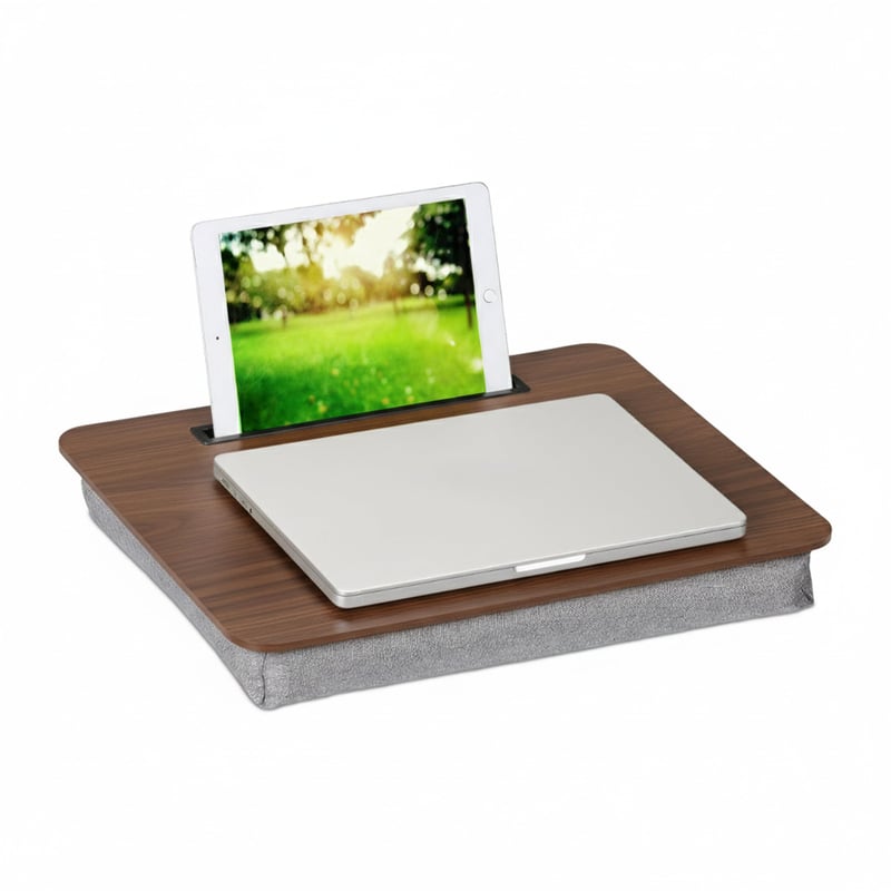 Pernă pentru laptop Relaxdays cu suport pentru telefon, 46 x 35 cm, suport pentru laptop pentru pat și canapea, tăviță pentru genunchi, diverse culori
