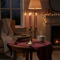 Relaxdays set LED svijeća, 6 komada, 25 x 2 cm, staroroze, dekorativne svijeće bez plamena 3
