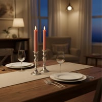 Relaxdays set LED svijeća, 6 komada, 25 x 2 cm, staroroze, dekorativne svijeće bez plamena 2
