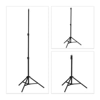 LED prstencové svetlo Relaxdays so stojanom, 10-palcové, stmievateľné, na líčenie, fotografovanie a videá, biele/čierne 6