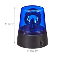 Relaxdays Set 2 Lămpi LED Rotative Albastre, Reflector Rotativ, Lumină de Petrecere, Aniversare, Funcționare cu Baterii, Albastru 4