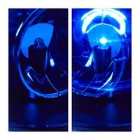 Relaxdays Set 2 Lămpi LED Rotative Albastre, Reflector Rotativ, Lumină de Petrecere, Aniversare, Funcționare cu Baterii, Albastru 8