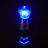 Relaxdays Set 2 Lămpi LED Rotative Albastre, Reflector Rotativ, Lumină de Petrecere, Aniversare, Funcționare cu Baterii, Albastru 6