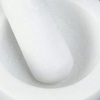 Relaxdays mramorový mažiar s tĺčikom, na korenie a bylinky, brúsený kameň, priemer 10 cm, 120 ml, biely 7