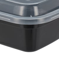 Relaxdays set posuda za pripremu obroka, 10 komada, 3 odjeljka, 1000 ml, prikladno za mikrovalnu pećnicu, posude s poklopcem, crne 7