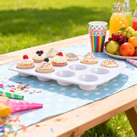 Relaxdays Box na prenášanie muffinov pre 24 cupcakes a muffinov, 2-poschodový, s držadlom, 16x37,5x28,5 cm, svetlosivý 2