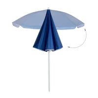 Relaxdays suncobran, promjer 160 cm, nagibni, podesiv po visini, UV zaštita, s torbom, za plažu i balkon, plavi 6