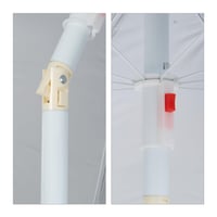 Relaxdays suncobran, promjer 160 cm, nagibni, podesiv po visini, UV zaštita, s torbom, za plažu i balkon, plavi 8