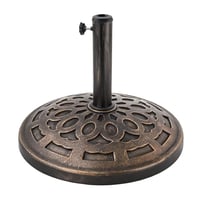 Relaxdays Napernyőtalp 34-48 mm rúdátmérőhöz, Ø 49 cm, Vintage stílus, Fekete/Bronz 1