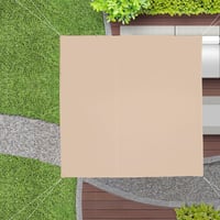 Relaxdays tienistá plachta 2,5 x 2,5 m, nepremokavá polyesterová štvorcová clona s napínacími lanami do záhrady a na balkón, béžová 5