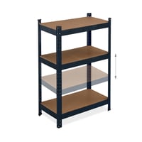 Relaxdays Regal za teške terete 180x70x45 cm, 500 kg, čelik i MDF, 5 razina, garažna polica, crna 7
