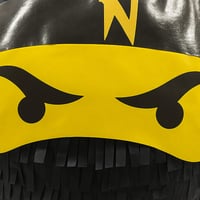 Relaxdays Ninja piňata s palicou a maskou, detská narodeninová piňata, plniteľná, Ø 25 cm, čierna 5