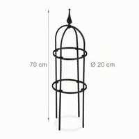 Relaxdays obelisk potporanj za biljke, set od 2 komada, 70x20 cm, metalni, samostojeći potporanj za penjačice, toranj za ruže, crni 4