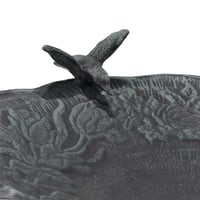 Liatinové kŕmidlo a napájadlo pre vtáky Relaxdays, stojace, 74,5 x 37,5 x 35 cm, tmavozelené 6