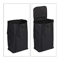 Skladací nákupný vozík Relaxdays, 25 l, s kolieskami, nosnosť max. 10 kg, 91x40x30 cm, čierny 8