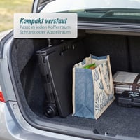 Cărucior de cumpărături pliabil Relaxdays cu mâner telescopic și capac, negru 5
