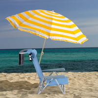 Relaxdays Skladacie ležadlo s opierkou hlavy, opierkami na ruky a otváračom na fľaše, 8-stupňovo nastaviteľné, 120 kg, 80x58x76,5 cm, modré 2