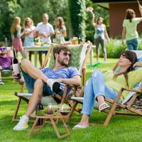 Măsuță pliabilă pentru vin Relaxdays, 22x39 cm, suport pentru 4 pahare și 1 sticlă, tavă din bambus, natur 3