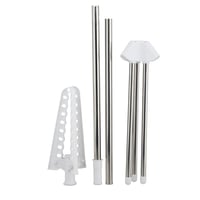 Uscător de rufe pliabil Relaxdays cu 27 de umerașe, 3 brațe rotative, înălțime 150 cm, argintiu/alb 9