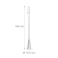 Uscător de rufe pliabil Relaxdays cu 27 de umerașe, 3 brațe rotative, înălțime 150 cm, argintiu/alb 5