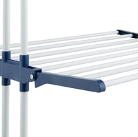 Uscător de rufe pliabil Relaxdays cu aripi extensibile, pe roți, 179 x 126 x 63,5 cm, metal, alb/albastru 6