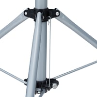 Uscător de rufe pliabil Relaxdays, tip umbrelă, 15 m lungime de uscare, pentru grădină și camping, cu suport, pentru balcon, 140 cm, argintiu 8