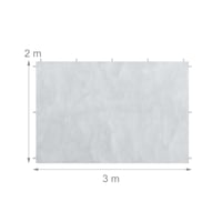 Relaxdays sada 3 bočných stien pre altánok, 2x3 m, vodotesné, upevnenie na suchý zips, PE materiál, s oknami, biele bočné panely pre záhradný stan 4