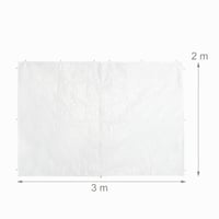 Set bočnih stranica za paviljon Relaxdays, 4 komada, 2x3 m, sa prozorima i patentnim zatvaračem, vodootporan, PVC i PE, bijeli 4