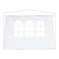 Set bočnih stranica za paviljon Relaxdays, 4 komada, 2x3 m, sa prozorima i patentnim zatvaračem, vodootporan, PVC i PE, bijeli 7