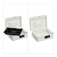 Seif portabil pentru bani Relaxdays cu cifru din 3 cifre, compartiment pentru monede, casetă din fier, 8,5x20x17 cm, diverse culori 6