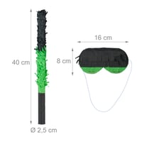 Set piñata Relaxdays, 3 piese, formă de controller, suspendabil, pentru copii, fete și băieți, cu băț și mască, neîmplut, colorat 5
