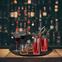 Set 2 tăvi de servire Relaxdays, rotund Ø 40 cm, suprafață antiderapantă, tavă de bar pentru HORECA, negru 9