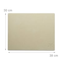 Relaxdays set za pizzu 38x30x3 cm, s metalnim postoljem i drvenom lopaticom za pizzu, pravokutni kamen za pečenje kruha, pizze i flambiranih pita (Flammkuchen), prirodni materijal 5